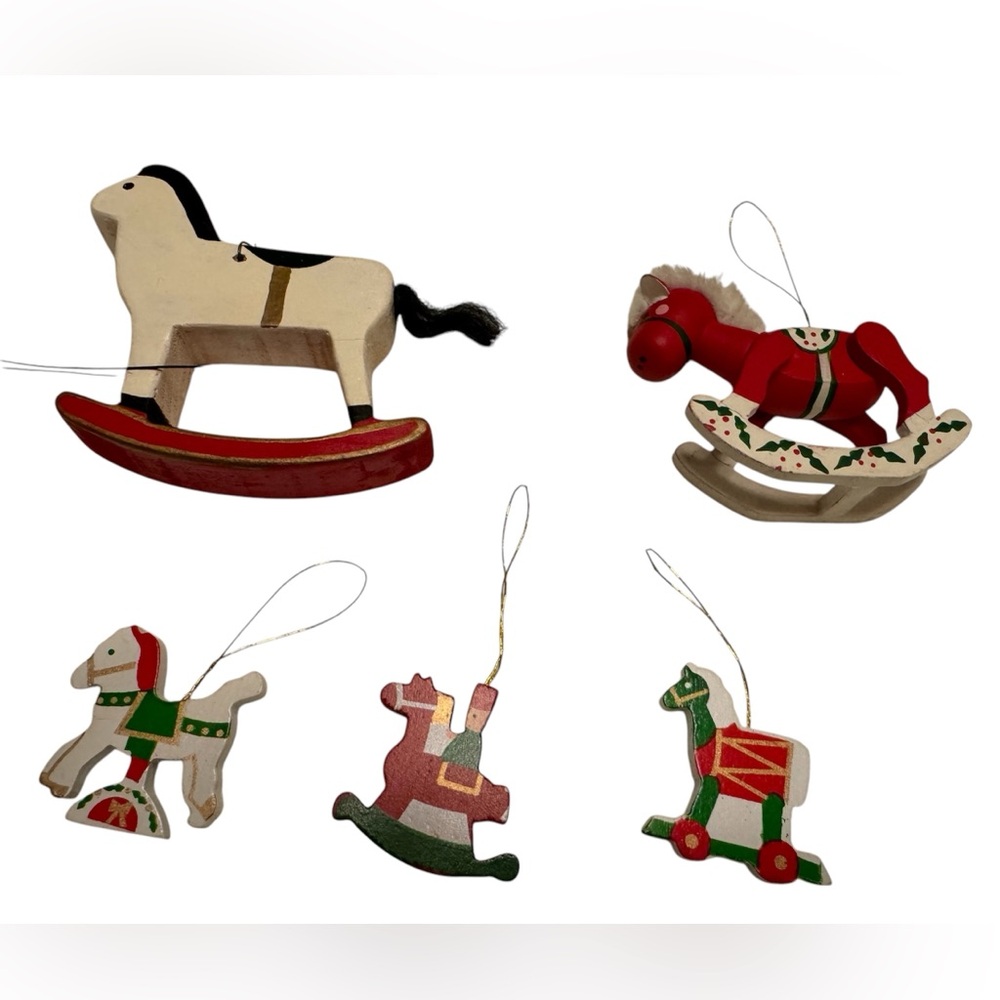 Vintage Rocking Horses Christmas Ornaments